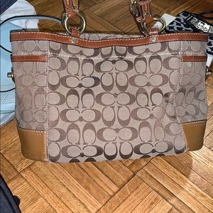 Tan coach bag